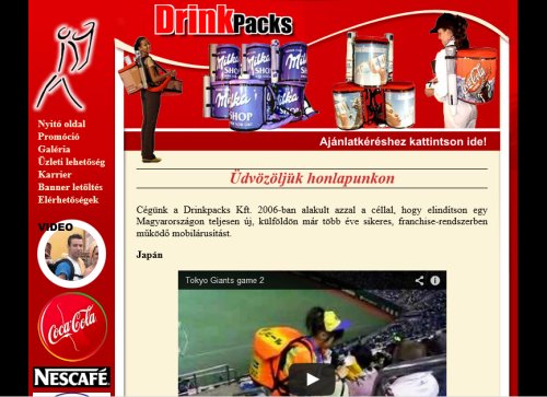 Drink Packs mobil ital�rus�t�st Gr�tisz Magyarorsz�g Kft.