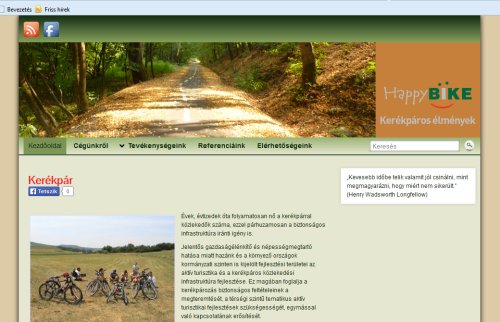 Happy Bike ker�kp�ros turizmus  franchise h�l�zat