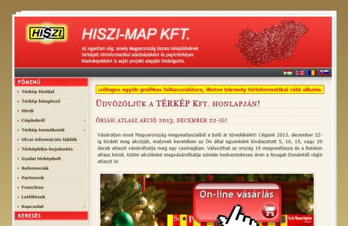 Hiszi-Map Kft Megyeatlasz-sorozat kiad�sa 