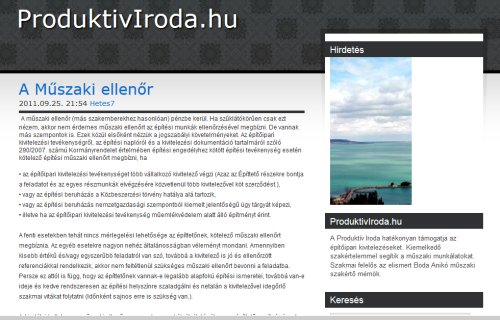 Produkt�v �p�t�ipar Iroda Franchise Rendszer