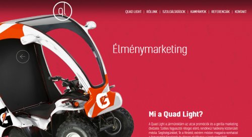 QuadLight K�zter�leti m�dia Sport Quad j�rm�re fel�p�tve
