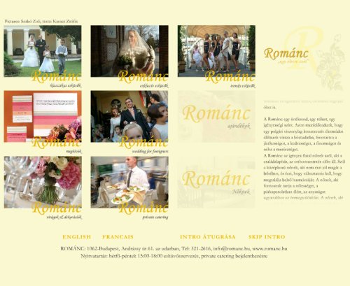 Rom�nc esk�v�szervez� 