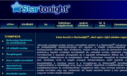 Startonight vil�g�t� term�kek franchise 