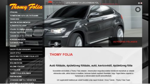 Thomy Folia aut� �s �p�let�vegek f�li�z�sa, szalagf�gg�ny�k �s rol�k franchise 