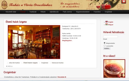 V�r�s Oroszl�n teah�z franchise