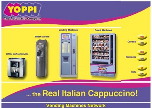 Yoppi ital automat�k �zemeltet�se  franchise